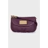 Purple leather crossbody