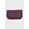 Purple leather crossbody