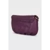 Purple leather crossbody