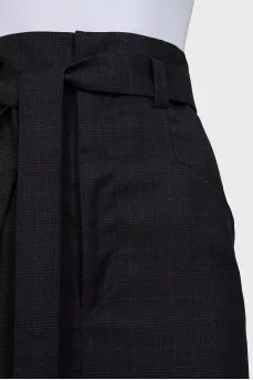 High-waisted wool skirt