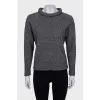 Gray straight-cut jumper