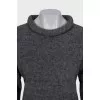 Gray straight-cut jumper
