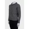 Gray straight-cut jumper