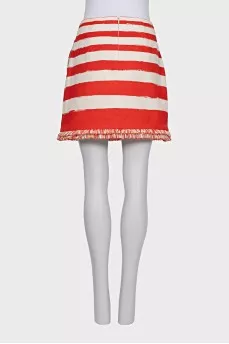 Striped skirt with tag
