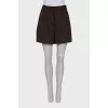 Brown high-waisted shorts