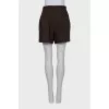 Brown high-waisted shorts