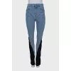 Two-tone skinny fit jeans