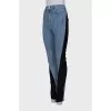Two-tone skinny fit jeans