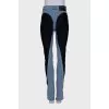 Two-tone skinny fit jeans
