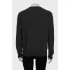 Wool pullover with brand logo