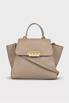 Green leather shoulder bag