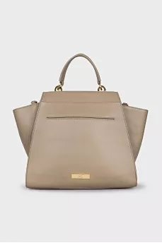 Green leather shoulder bag