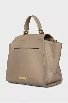 Green leather shoulder bag