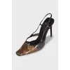 Snakeskin print shoes