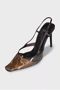 Snakeskin print shoes