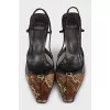 Snakeskin print shoes