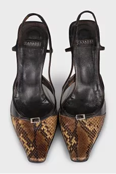 Snakeskin print shoes