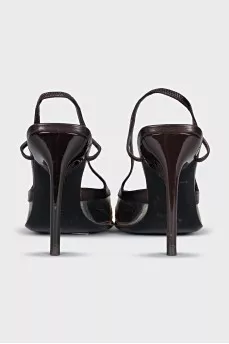 Snakeskin print shoes