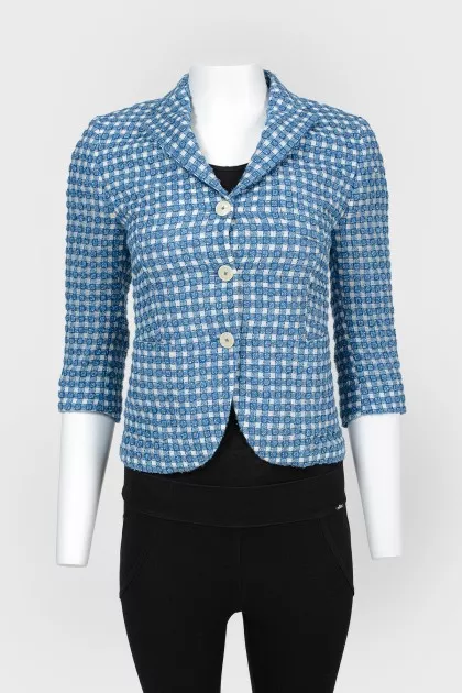 Checked tweed jacket