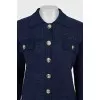 Straight cardigan with gold buttons
