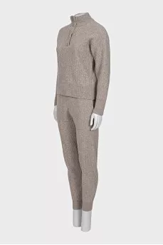 Gray wool suit