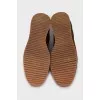 Men's brown leather sneakers