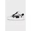 Men's suede sneakers with a signature logo