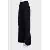 Wide-leg wool trousers