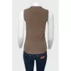 Basic brown silk top