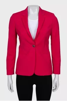 Fitted pink wool jacket