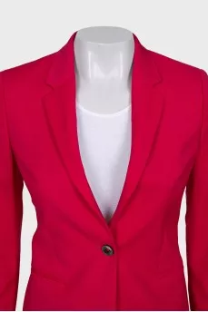 Fitted pink wool jacket
