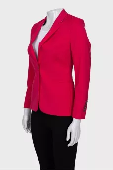 Fitted pink wool jacket