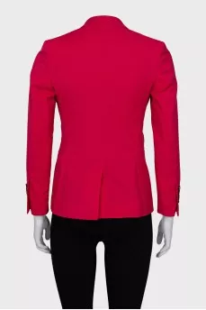 Fitted pink wool jacket
