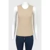 Silk basic top with wide straps