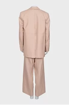 Pink suit with wide trousers