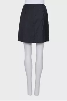 Gray wool skirt