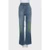 Paint stain effect jeans with tag