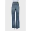 Paint stain effect jeans with tag