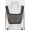 Printed wool top