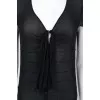Translucent top-bodi with short sleeve