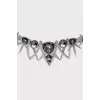 Silver necklace with crystals