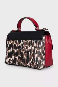 Animal print satchel