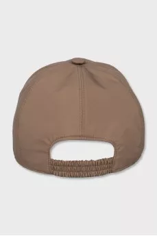 Brown cap with embroidered logo