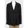 Melange double-breasted jacket