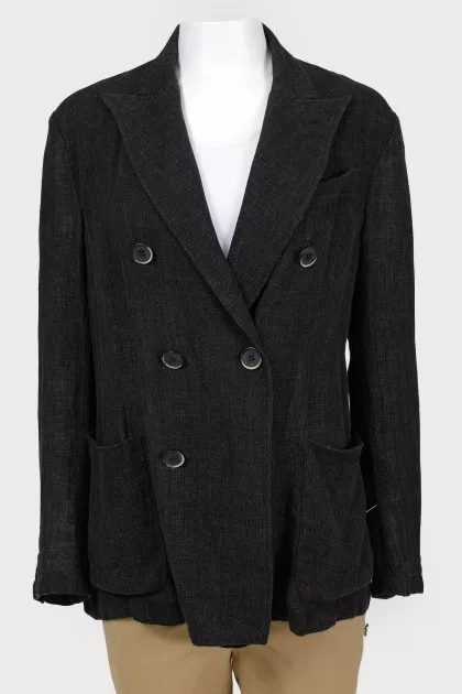 Melange double-breasted jacket