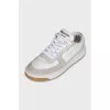 Sneakers with suede inserts