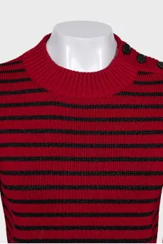 Black striped jumper with buttons