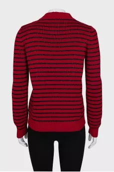Black striped jumper with buttons