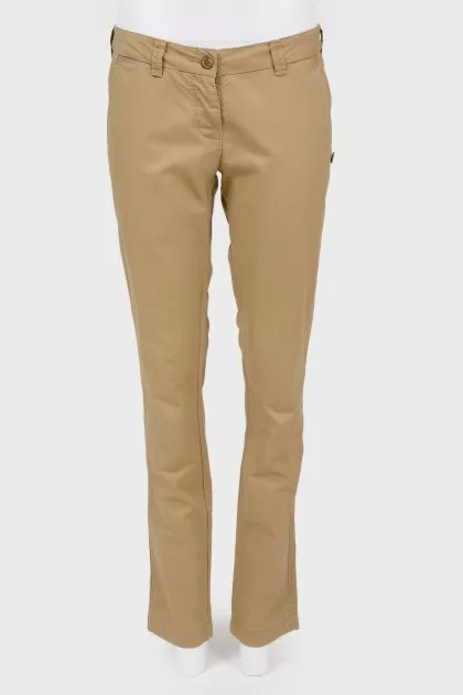 Low waist straight trousers