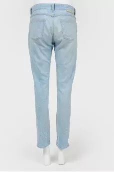 Star washed jeans with tag